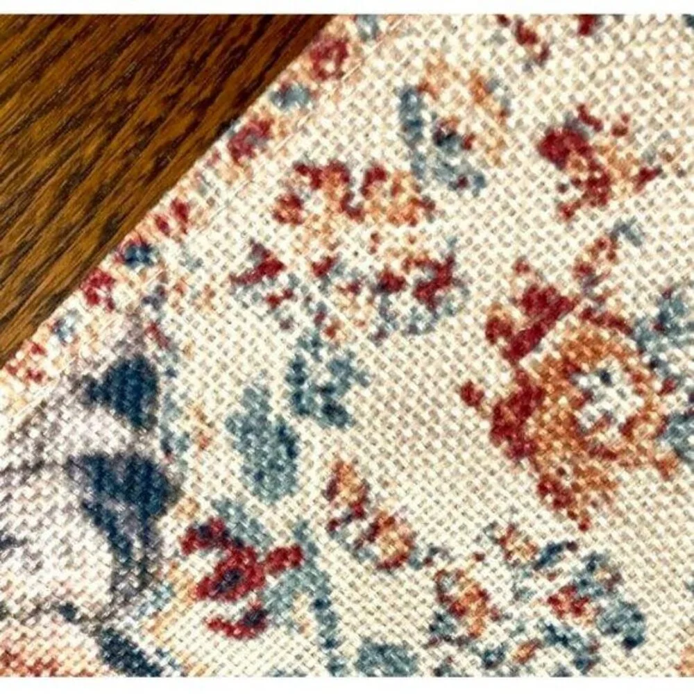 Boho Table Runner Bohemian Cottage Farmhouse Decor Dining Cloth Orange 13x90